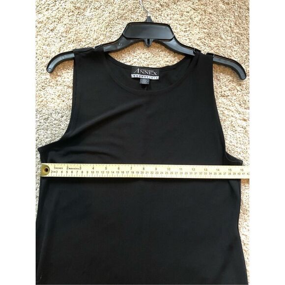 Casual Corner Annex Essentials Women’s Black Crew Neck Tank Dress Size PL - Picture 3 of 5